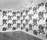 レオ・カステリ画廊に展示された牛の壁紙